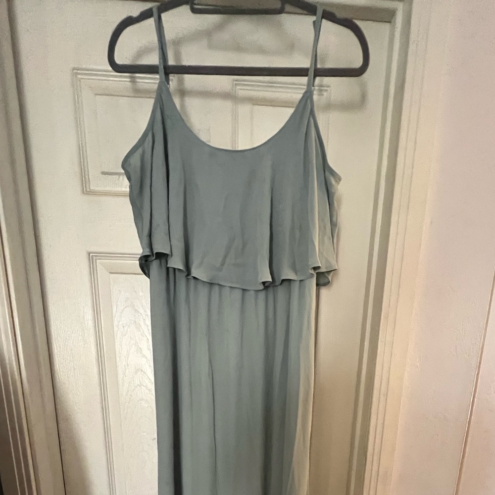 Show Me Your Mumu Caitlin Maxi Dress Silver Sage XL